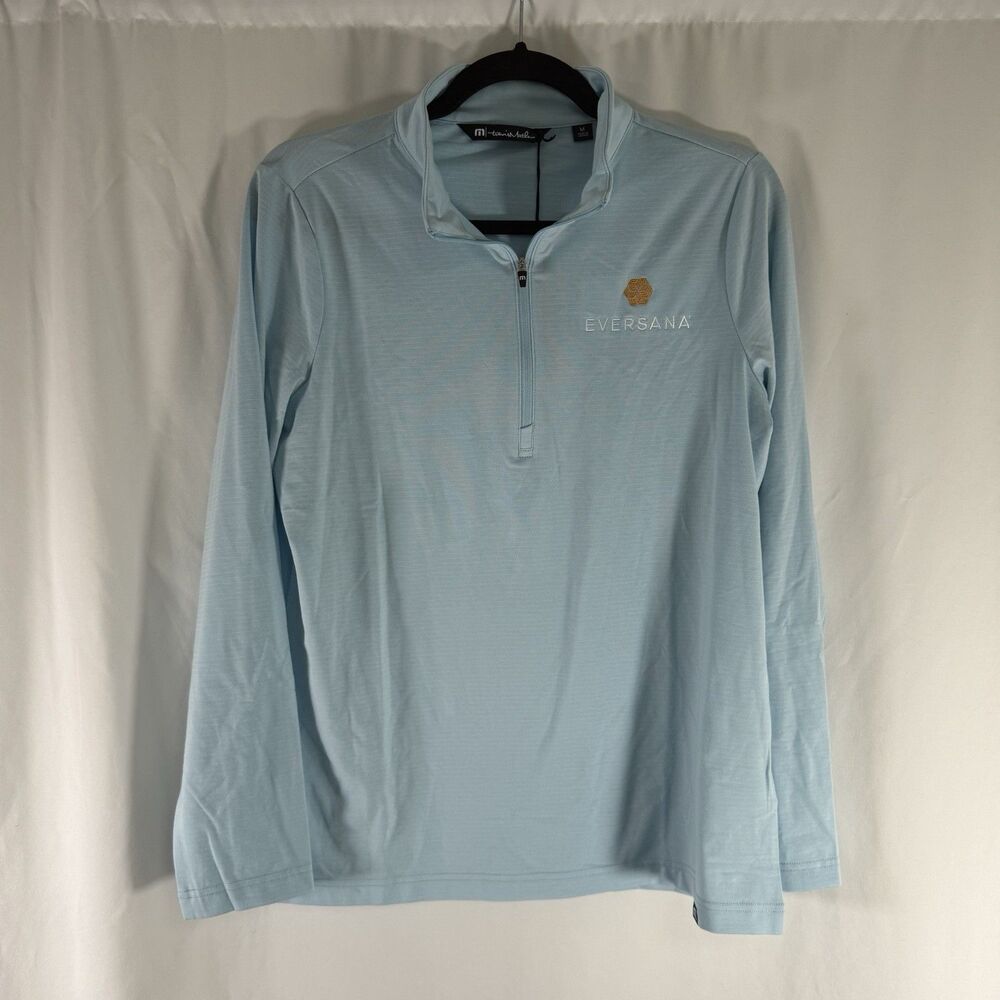 New Eversana Travis Mathew Shirt Womens Medium Dream Blue Long Sleeve Pullover